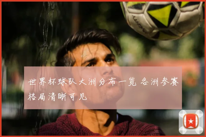 世界杯球队大洲分布一览 各洲参赛格局清晰可见