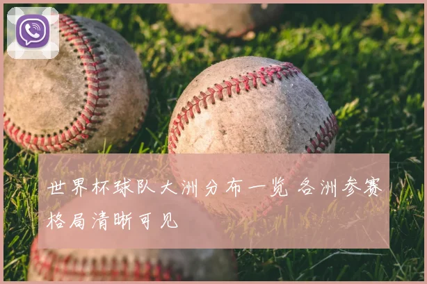 世界杯球队大洲分布一览 各洲参赛格局清晰可见